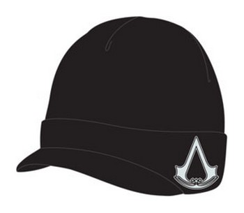 bonnet assassin's creed III noir avec visière et logo