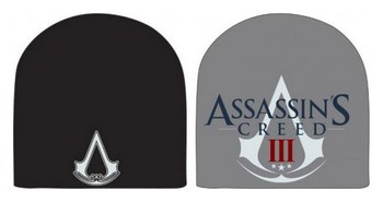 bonnet assassin's creed III reversible noir et gris