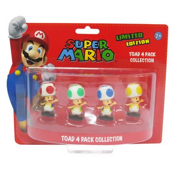 Pack de 4 minis figurines Toad