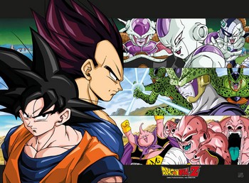 Poster DBZ Son Goku & Ennemis (52x38)