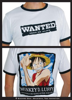 T-shirt Luffy "Dead or Alive" white